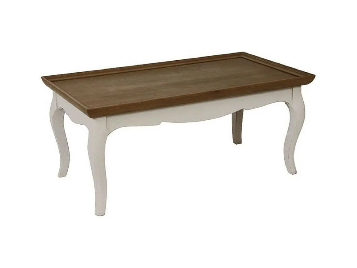 Table basse rectangulaire Bois Blanc - Manoir Interior's