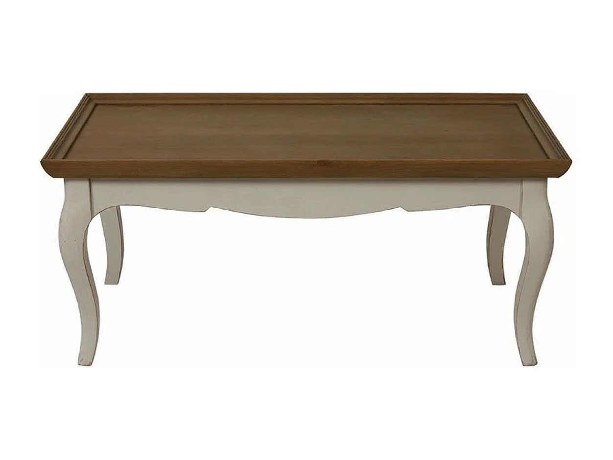 Table basse rectangulaire Bois Blanc - Manoir Interior's