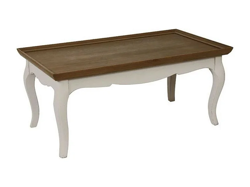 Table basse rectangulaire Bois Blanc - Manoir Interior's