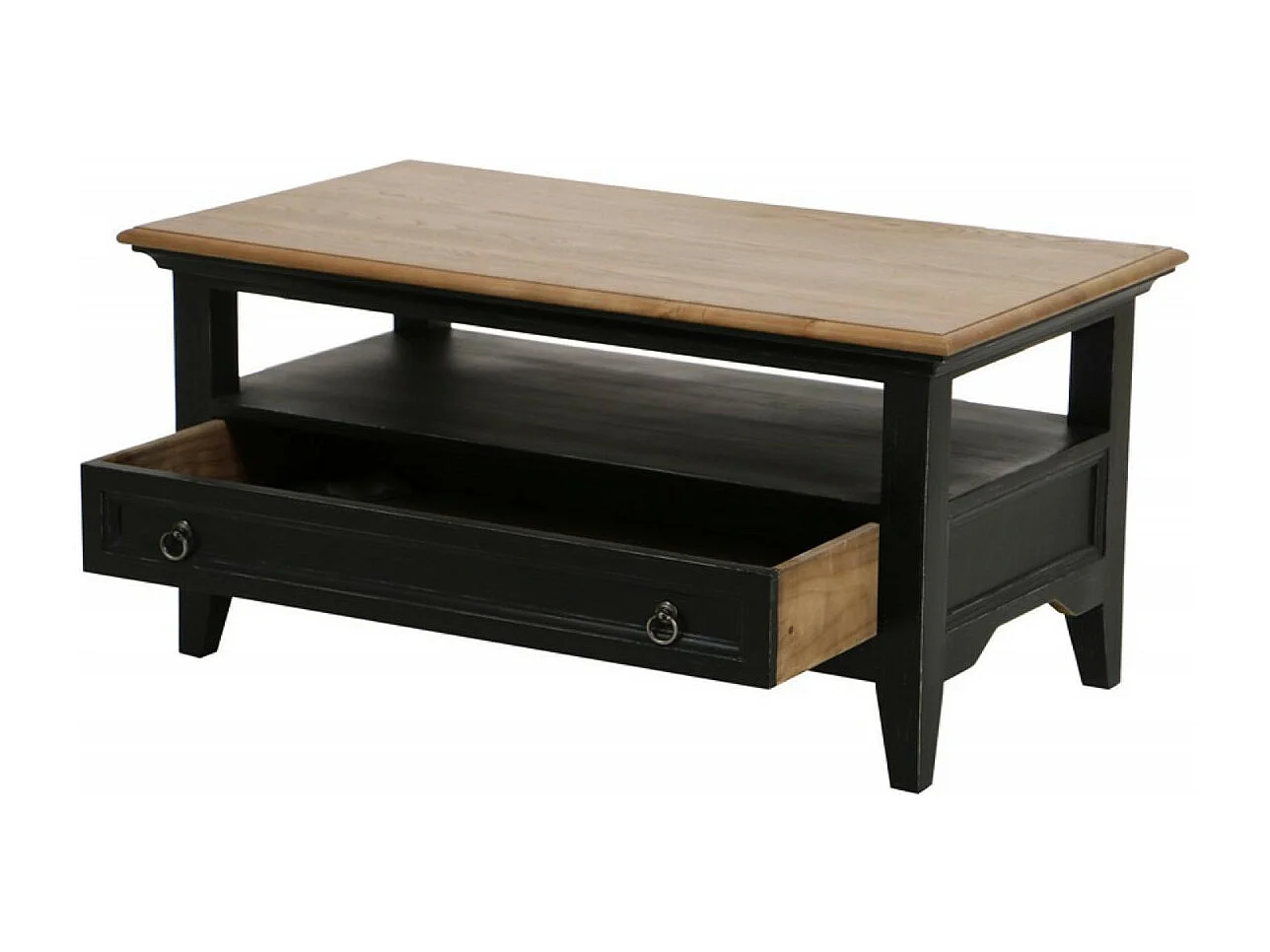 Table basse rectangulaire Bois Noir - Esquisse Interior's