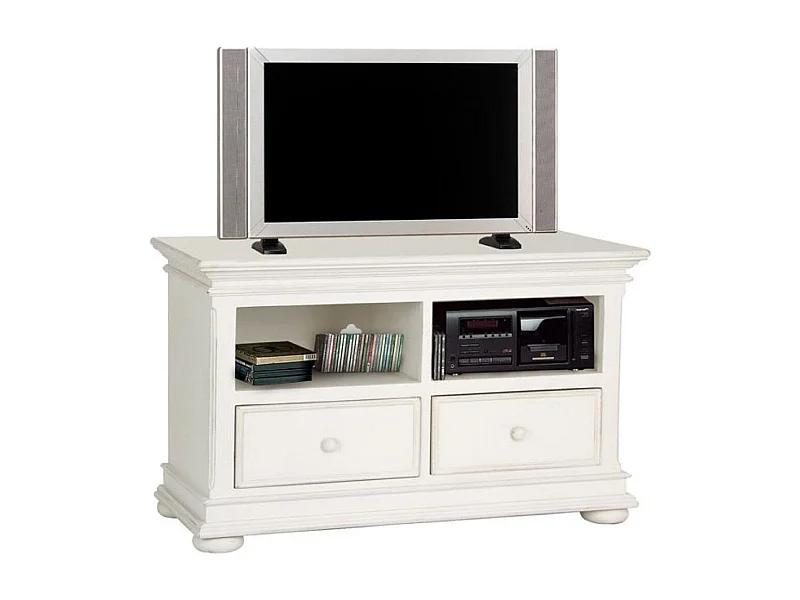Meuble tv avec 2 rangements MDF Blanc - Harmonie Interior's