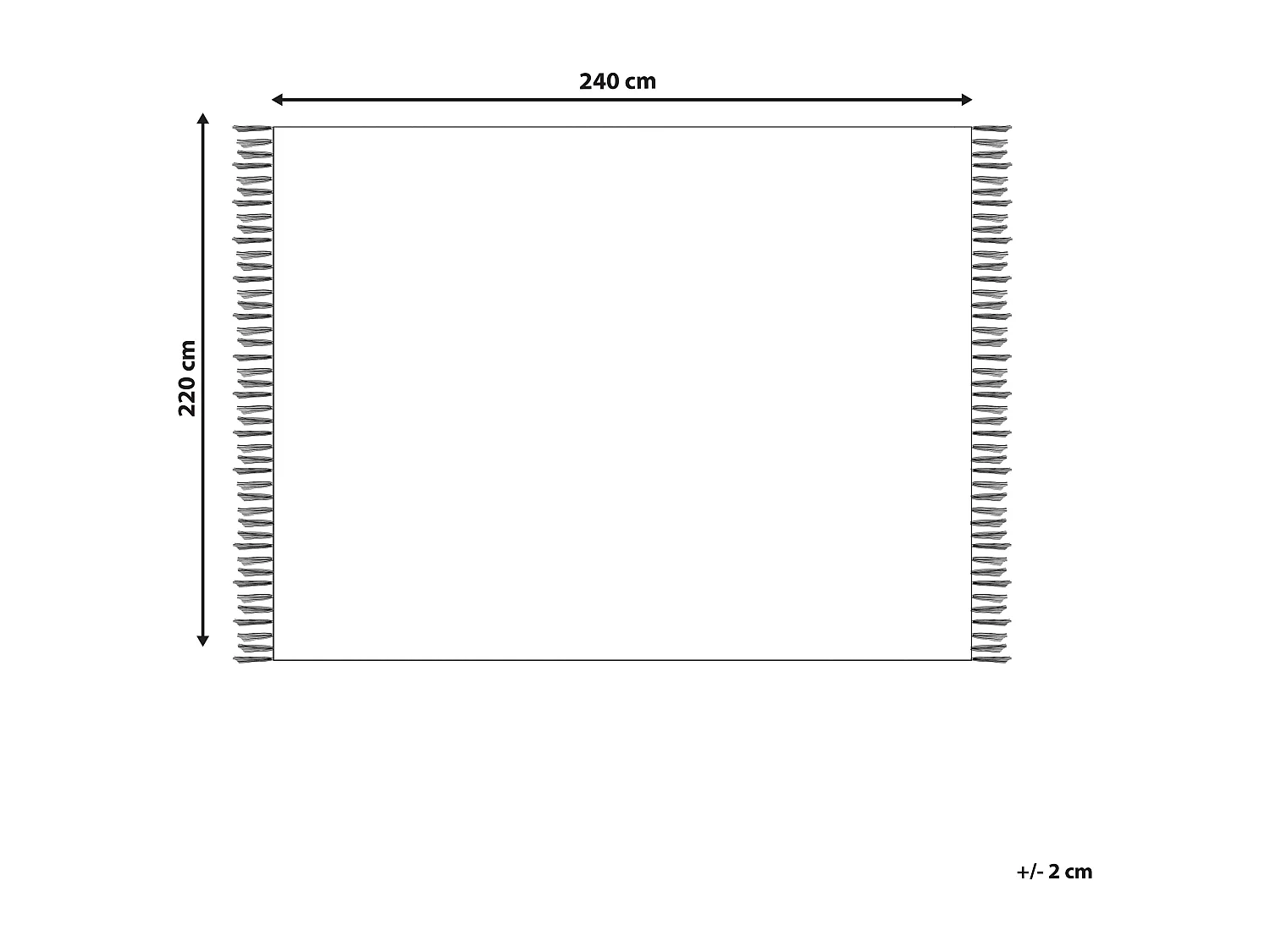 Couverture CHACK Coton 220 x 240 cm Gris foncé