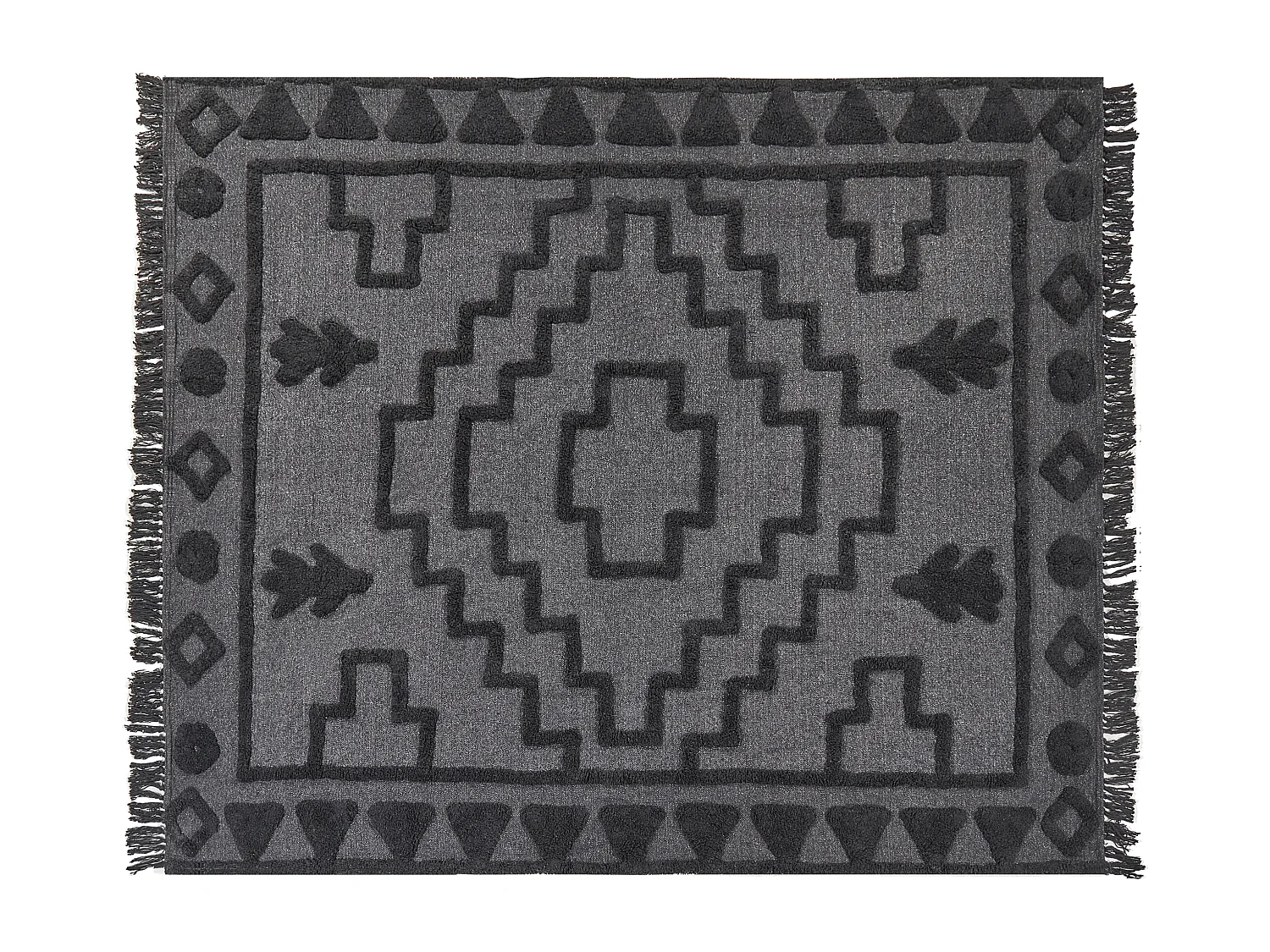 Kuscheldecke CHACK Baumwolle 200 x 220 cm Dunkelgrau