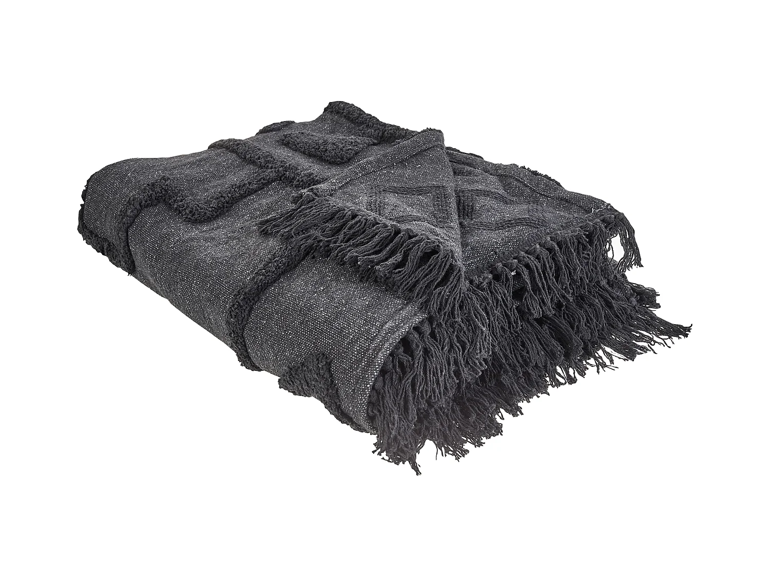 Kuscheldecke CHACK Baumwolle 200 x 220 cm Dunkelgrau