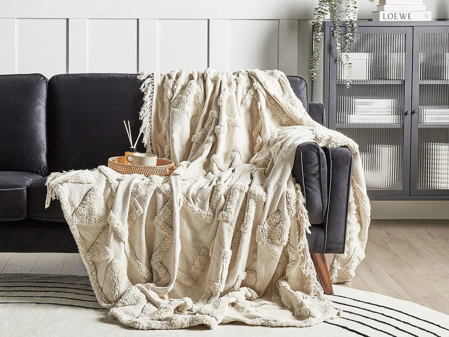 Couverture CHACK Coton 220 x 240 cm Beige