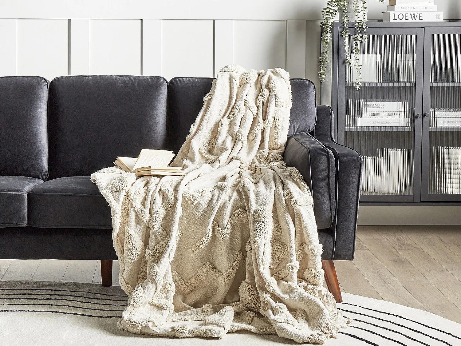 Manta CHACK Algodão 200 x 220 cm Creme