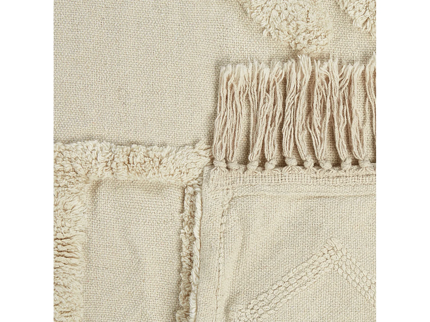 Manta CHACK Algodão 200 x 220 cm Creme