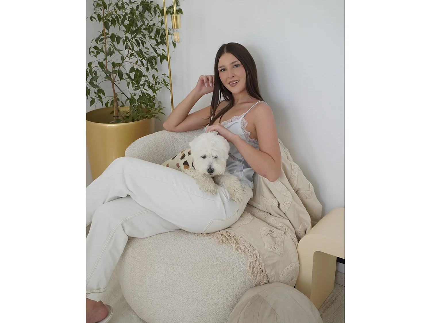 Couverture CHACK Coton 200 x 220 cm Beige