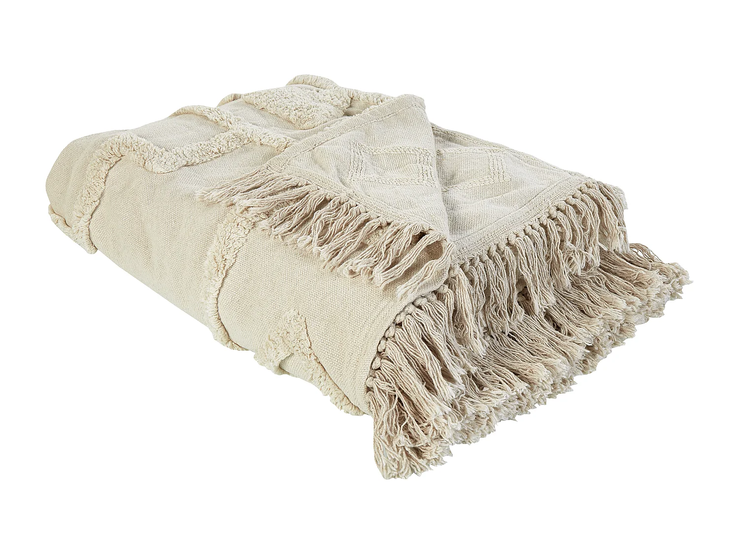 Manta CHACK Algodão 200 x 220 cm Creme