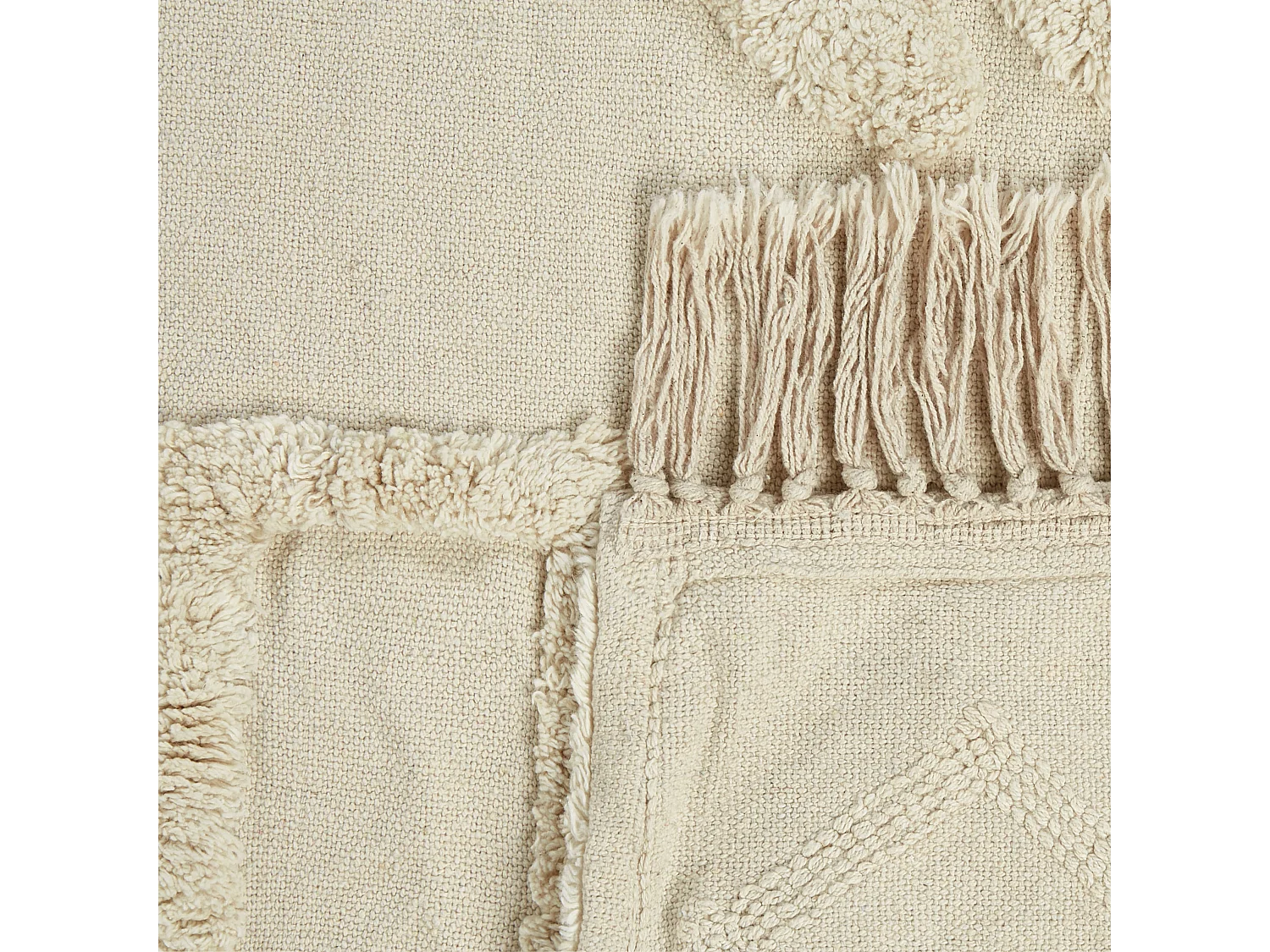 Manta CHACK Algodão 200 x 220 cm Creme