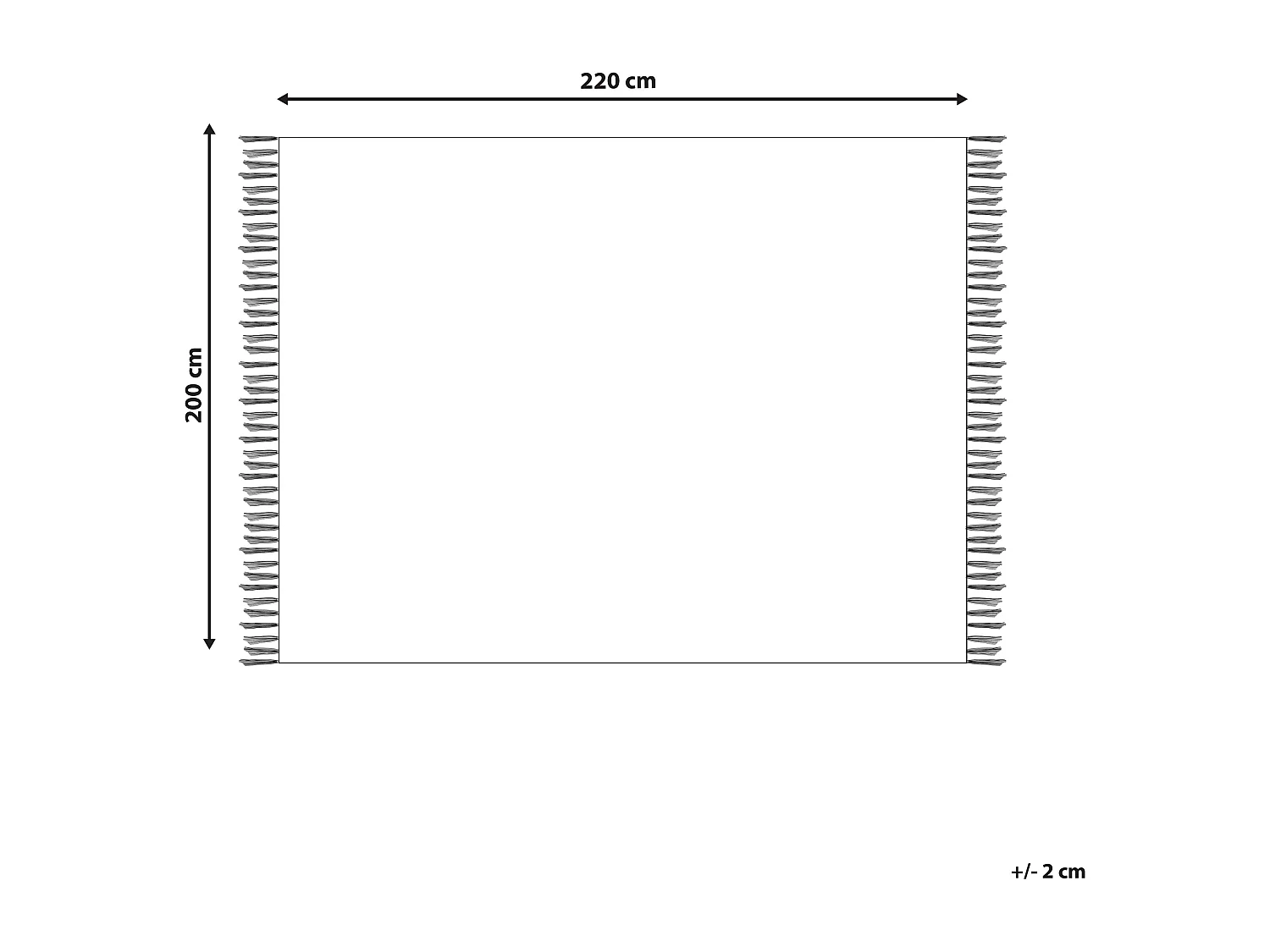 Koc CHACK Bawełna 200 x 220 cm Beżowy