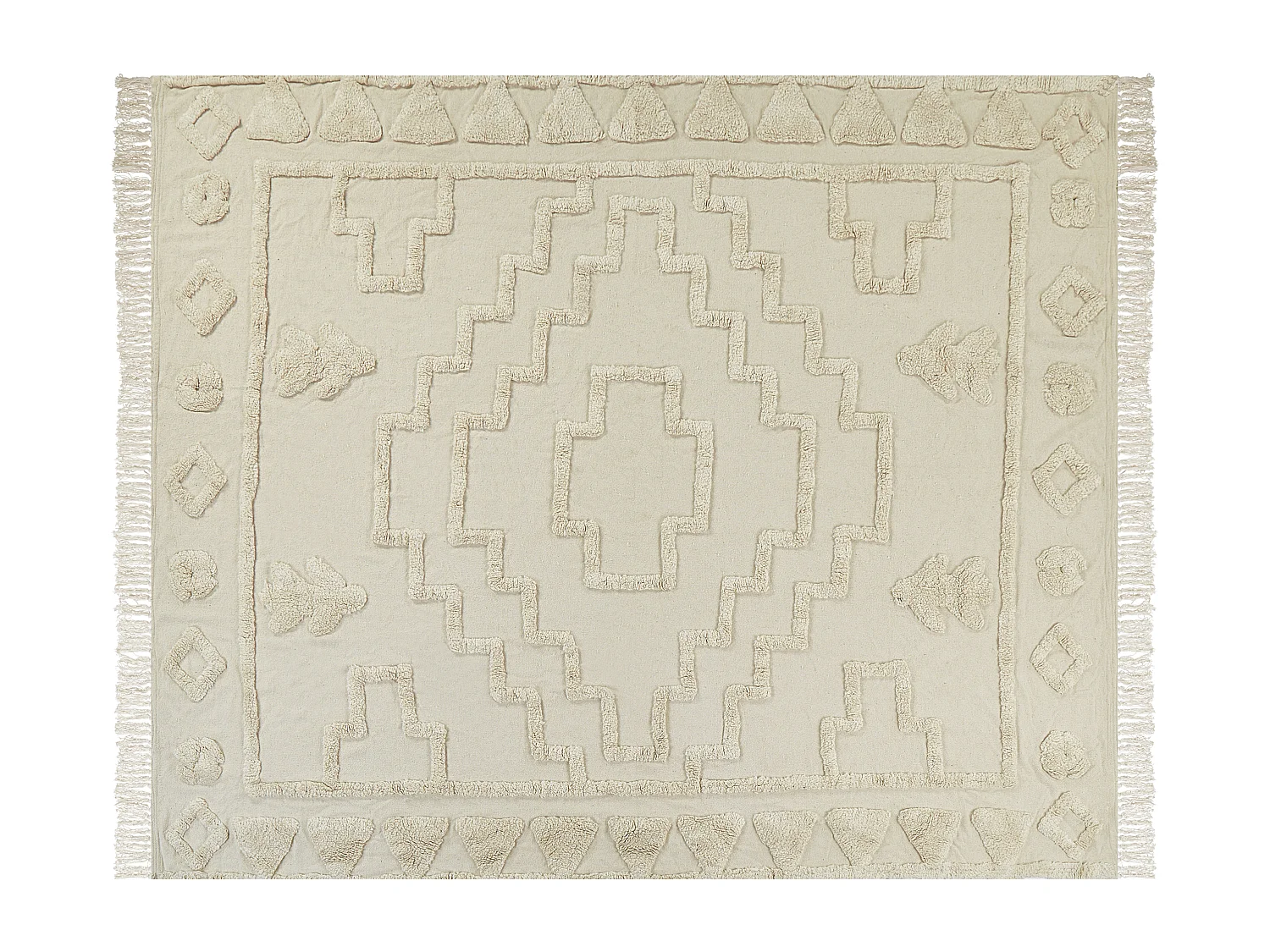 Koc CHACK Bawełna 200 x 220 cm Beżowy