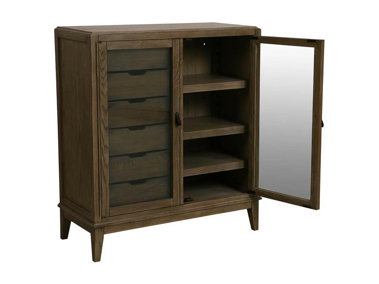 Bibus vitrée Bois Marron - Voyages Interior's