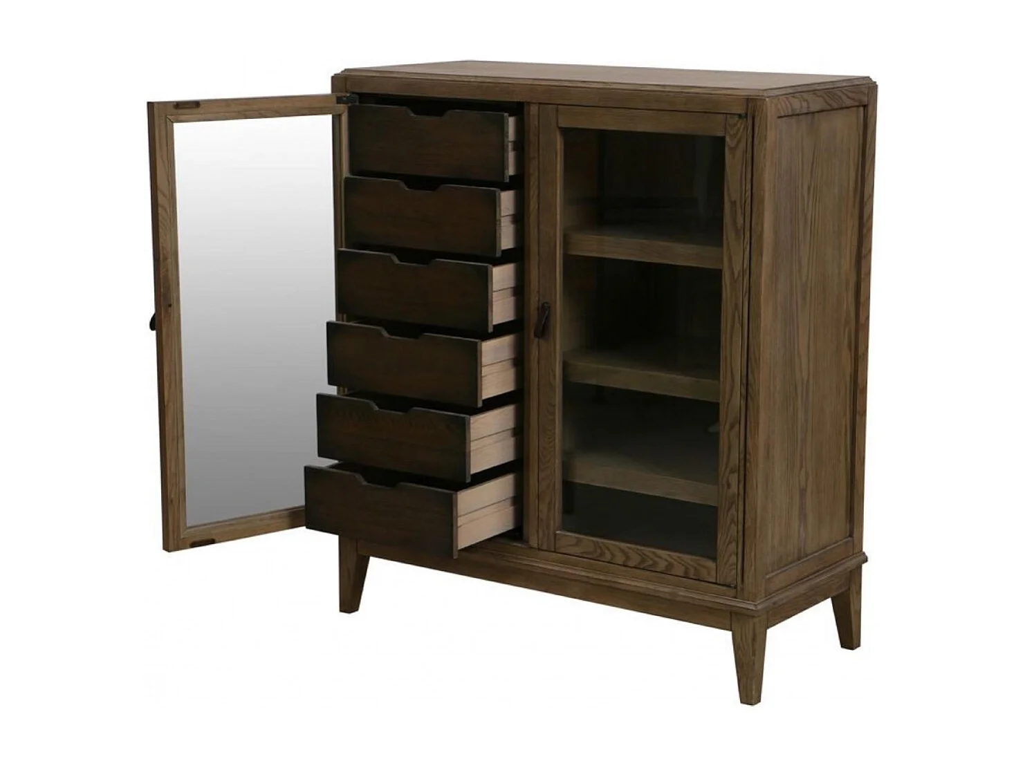 Bibus vitrée Bois Marron - Voyages Interior's