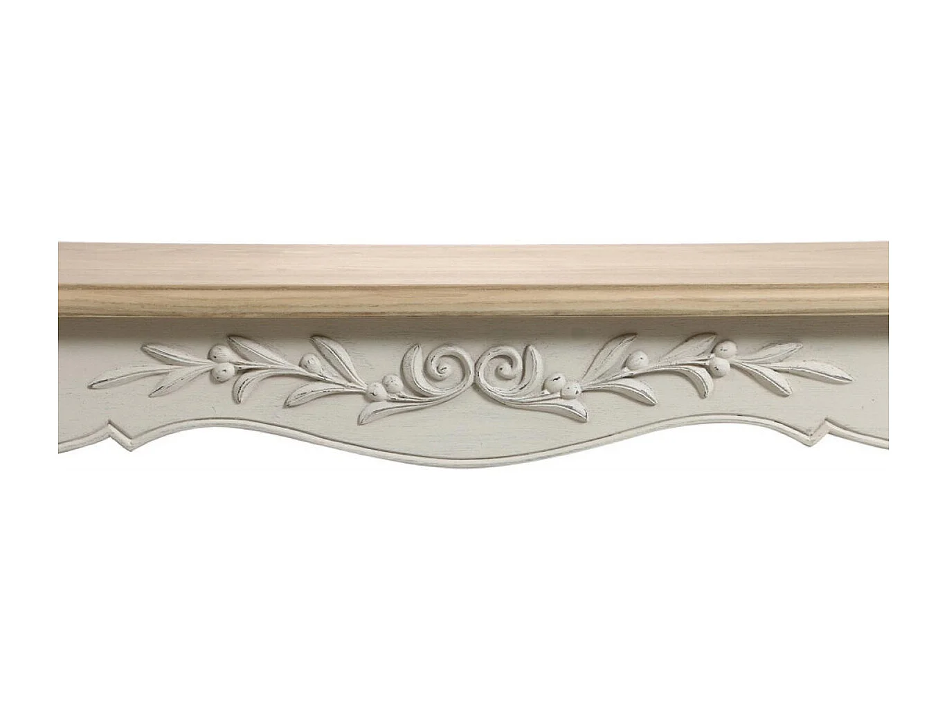 Table basse rectangulaire cannée MDF Blanc - Romance Interior's
