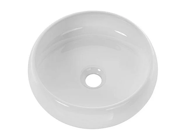 Vasque à poser ronde en céramique blanche - D 36 cm - Gamme Wiki