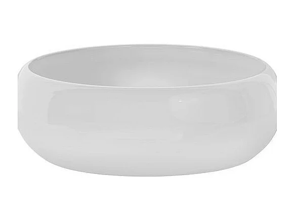 Vasque à poser ronde en céramique blanche - D 36 cm - Gamme Wiki