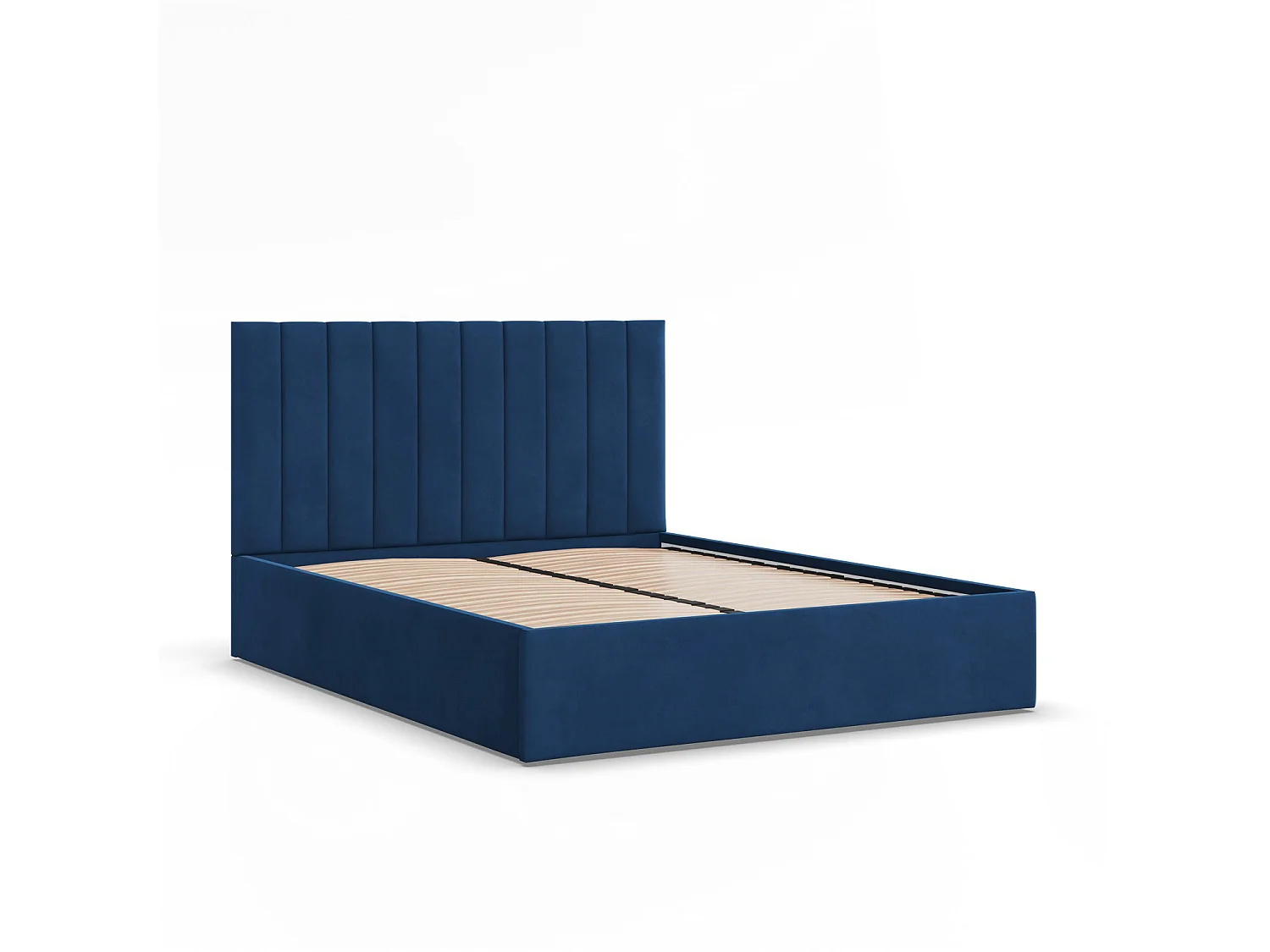 Gepolstertes Bett mit Kopfteil 180x200 cm,  Blau