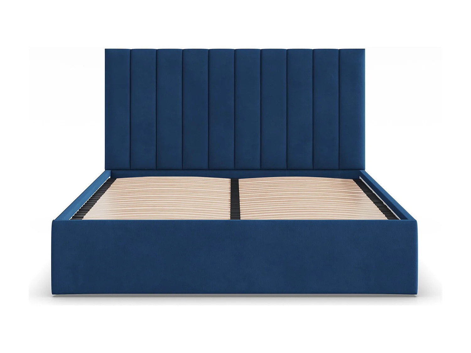 Gepolstertes Bett mit Kopfteil 180x200 cm,  Blau