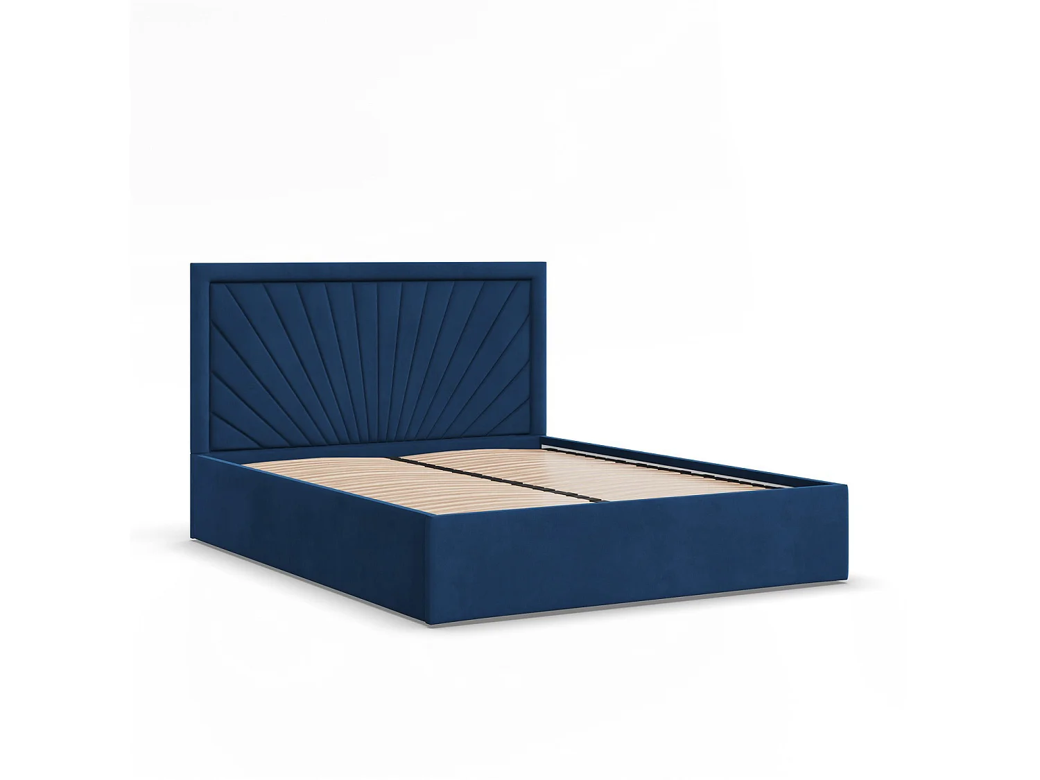 Gepolstertes Bett mit Kopfteil 180x200 cm,  Blau