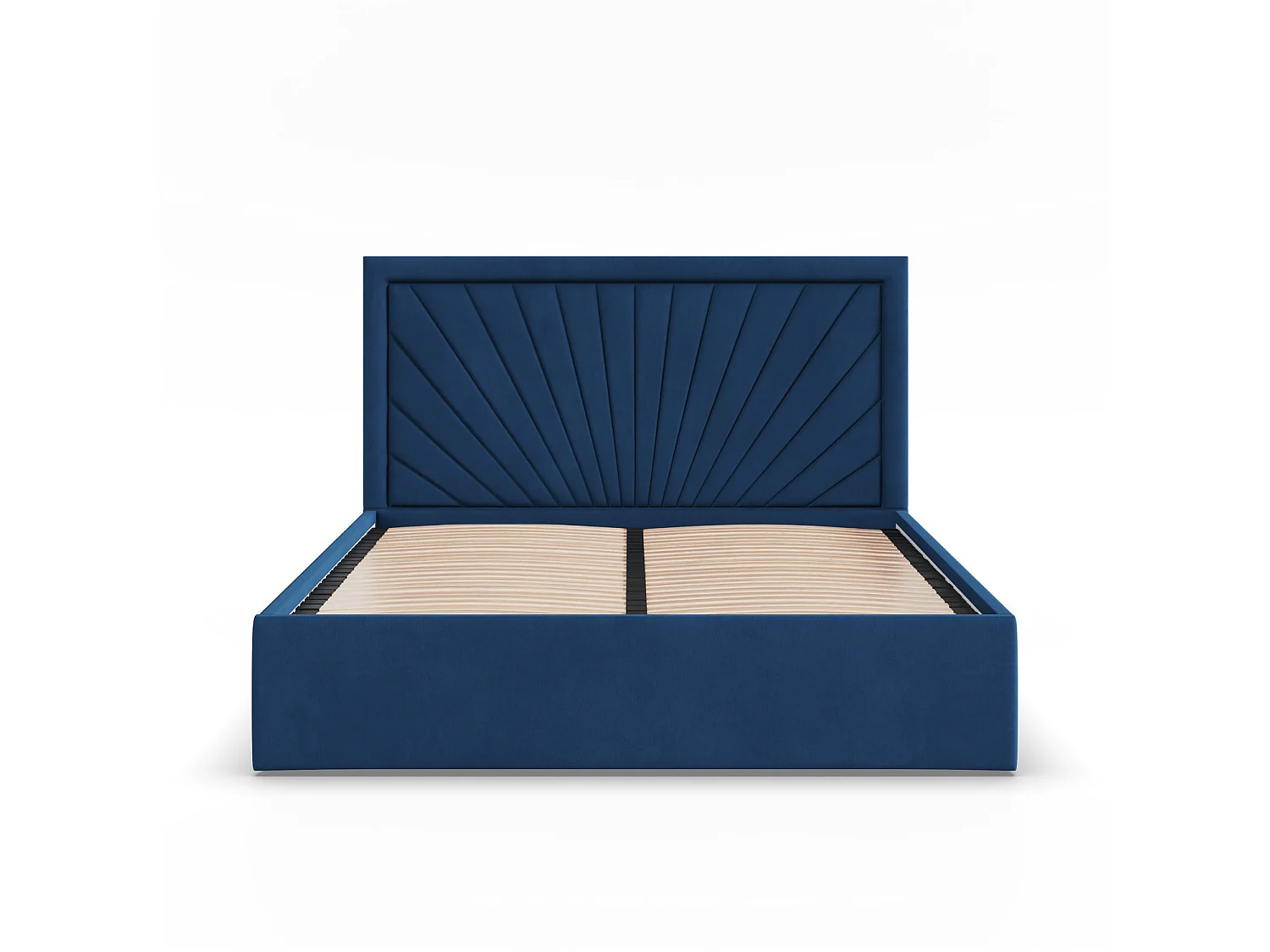 Gepolstertes Bett mit Kopfteil 180x200 cm,  Blau