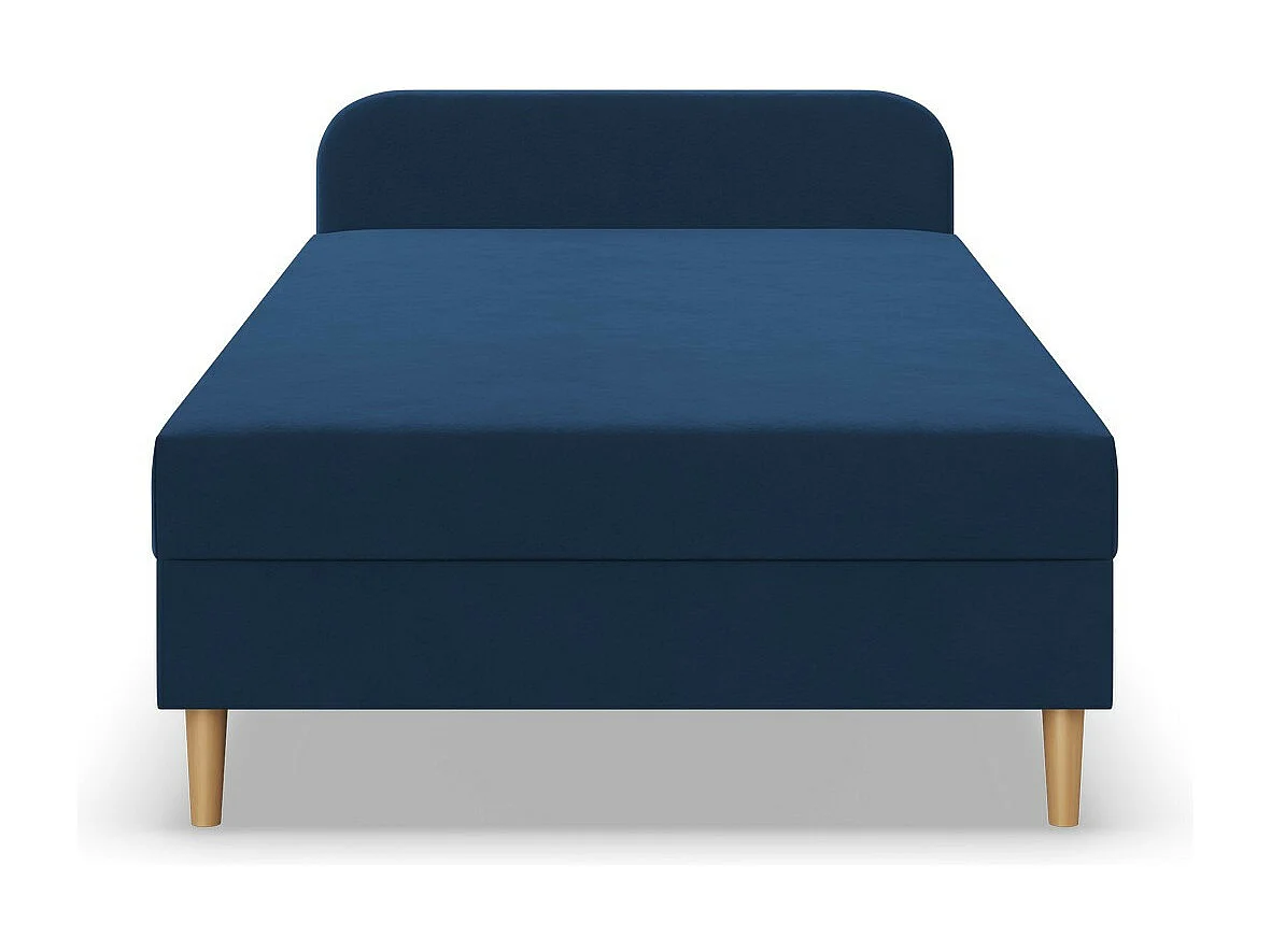 Kontinentales Bett mit Kopfteil 120x200 cm,  Blau