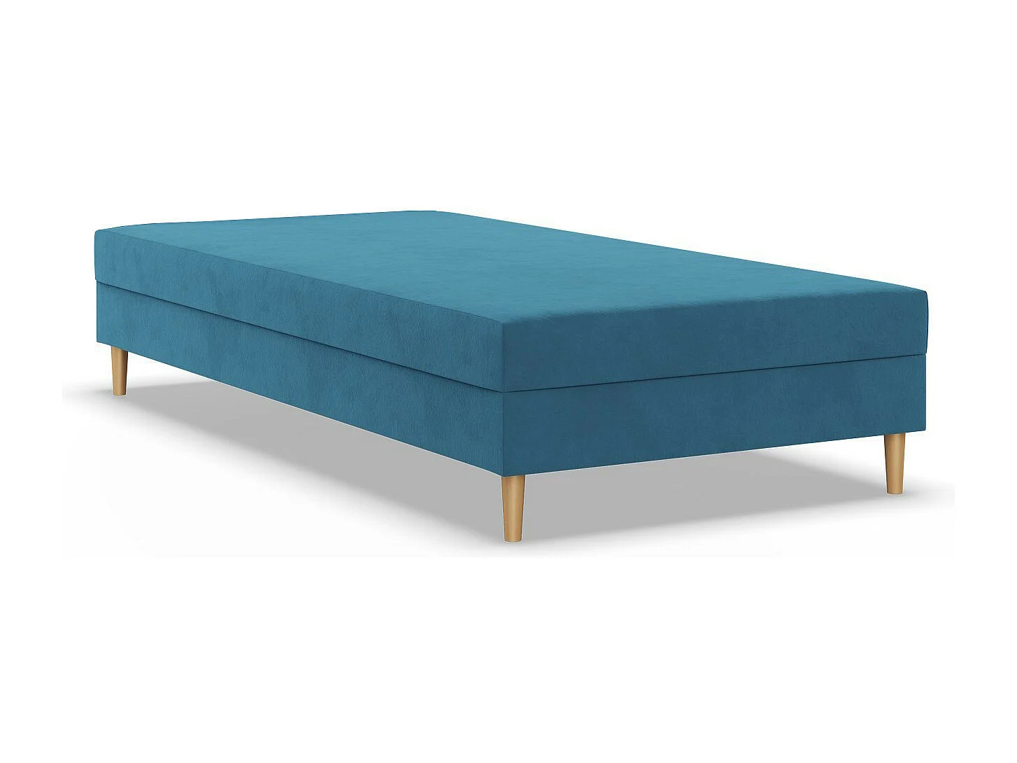 Łóżko kontynentalne 80x200 cm, niebieskie