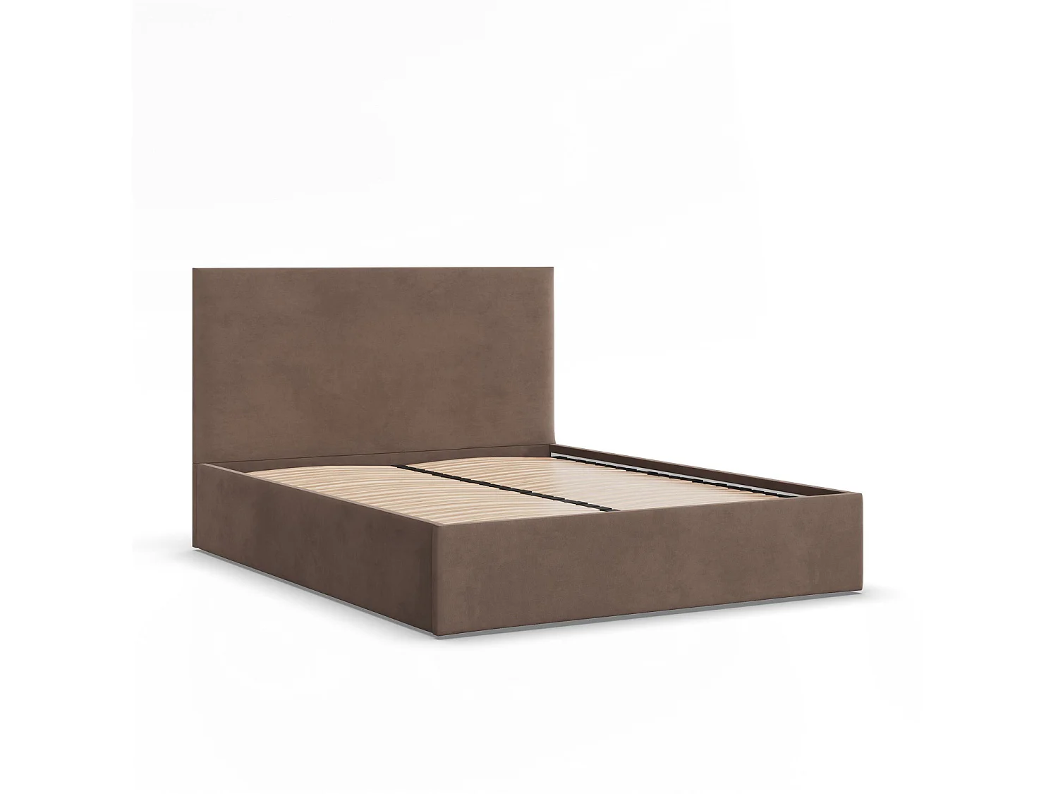 Gepolstertes Bett mit Kopfteil 180x200 cm,  Braun