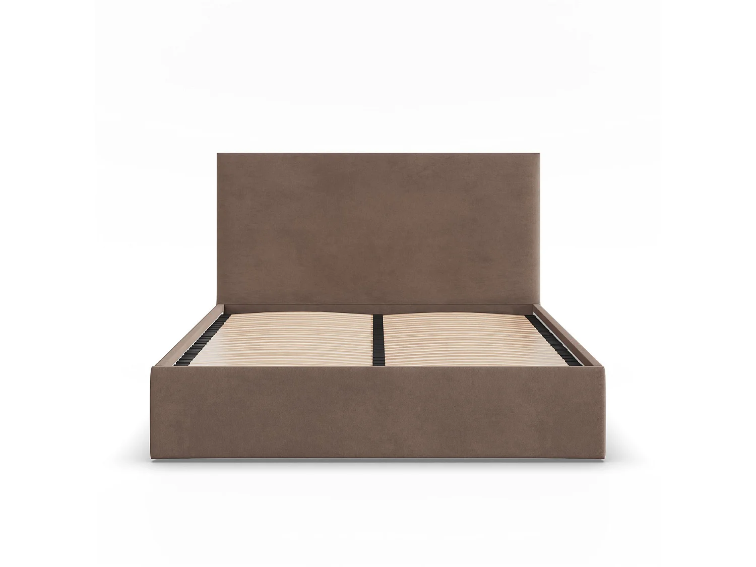 Gepolstertes Bett mit Kopfteil 180x200 cm,  Braun
