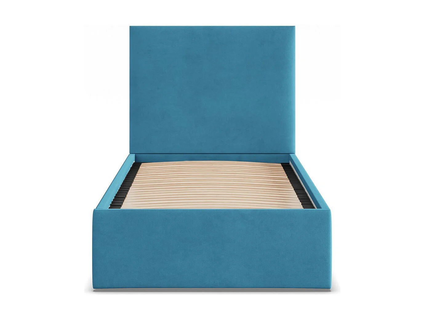 Gepolstertes Bett mit Kopfteil 90x200 cm,  Blau