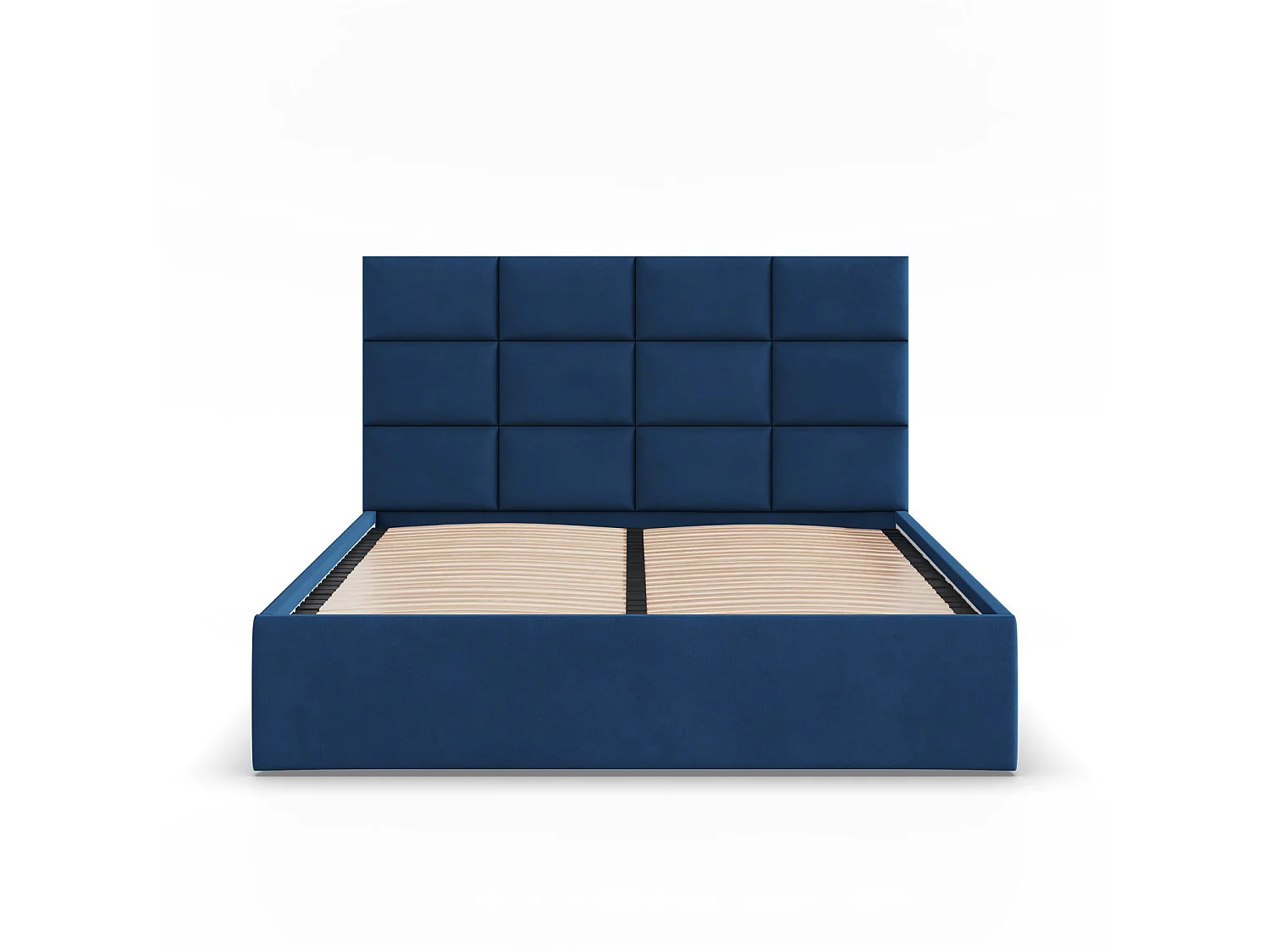 Gepolstertes Bett mit Kopfteil 160x200 cm,  Blau