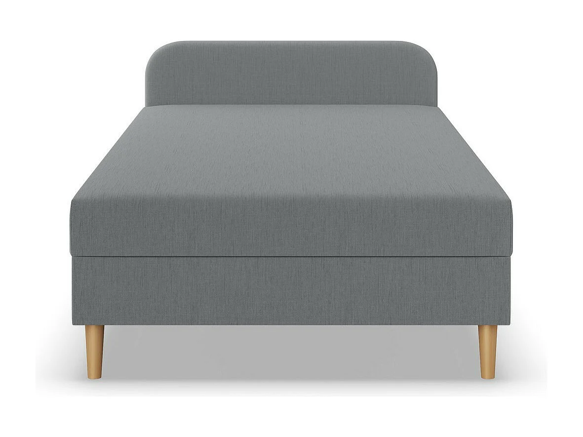 Kontinentales Bett mit Kopfteil 120x200 cm,  Grau