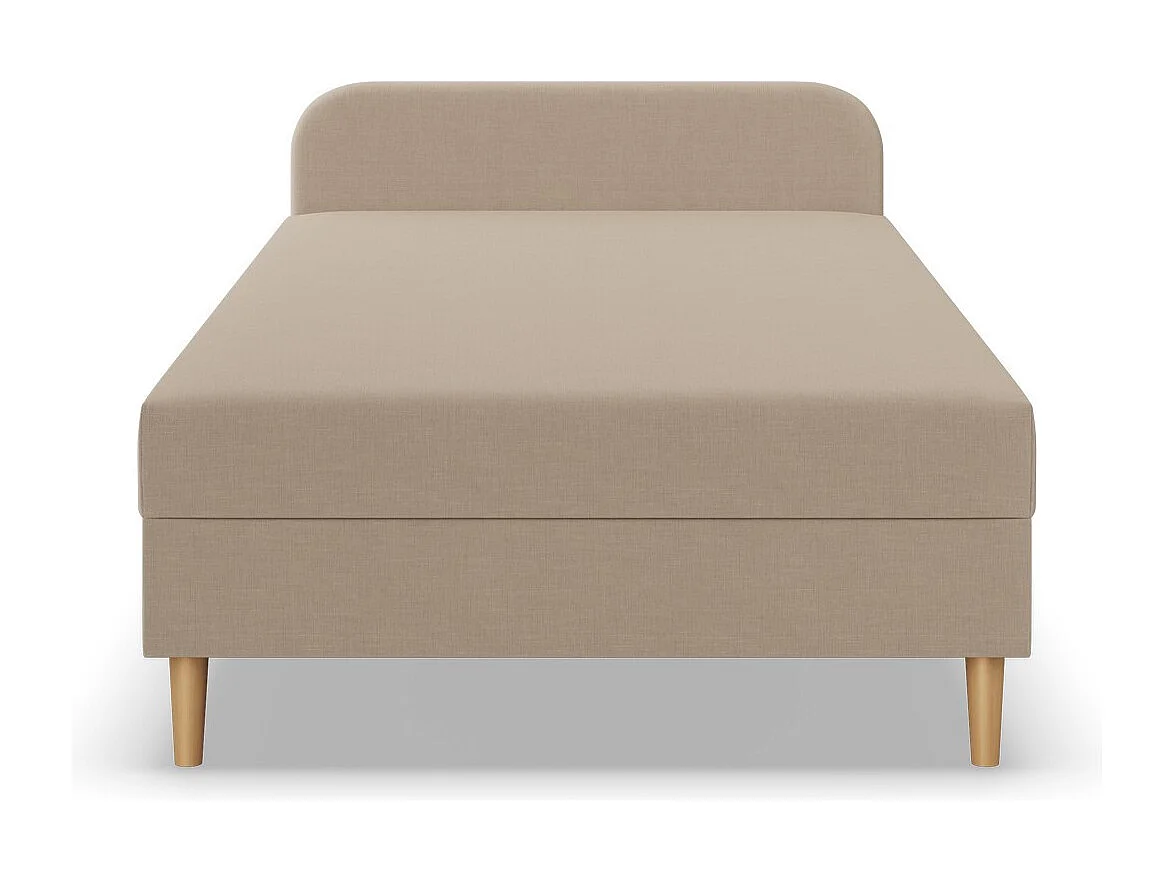 Kontinentales Bett mit Kopfteil 120x200 cm,  Beige