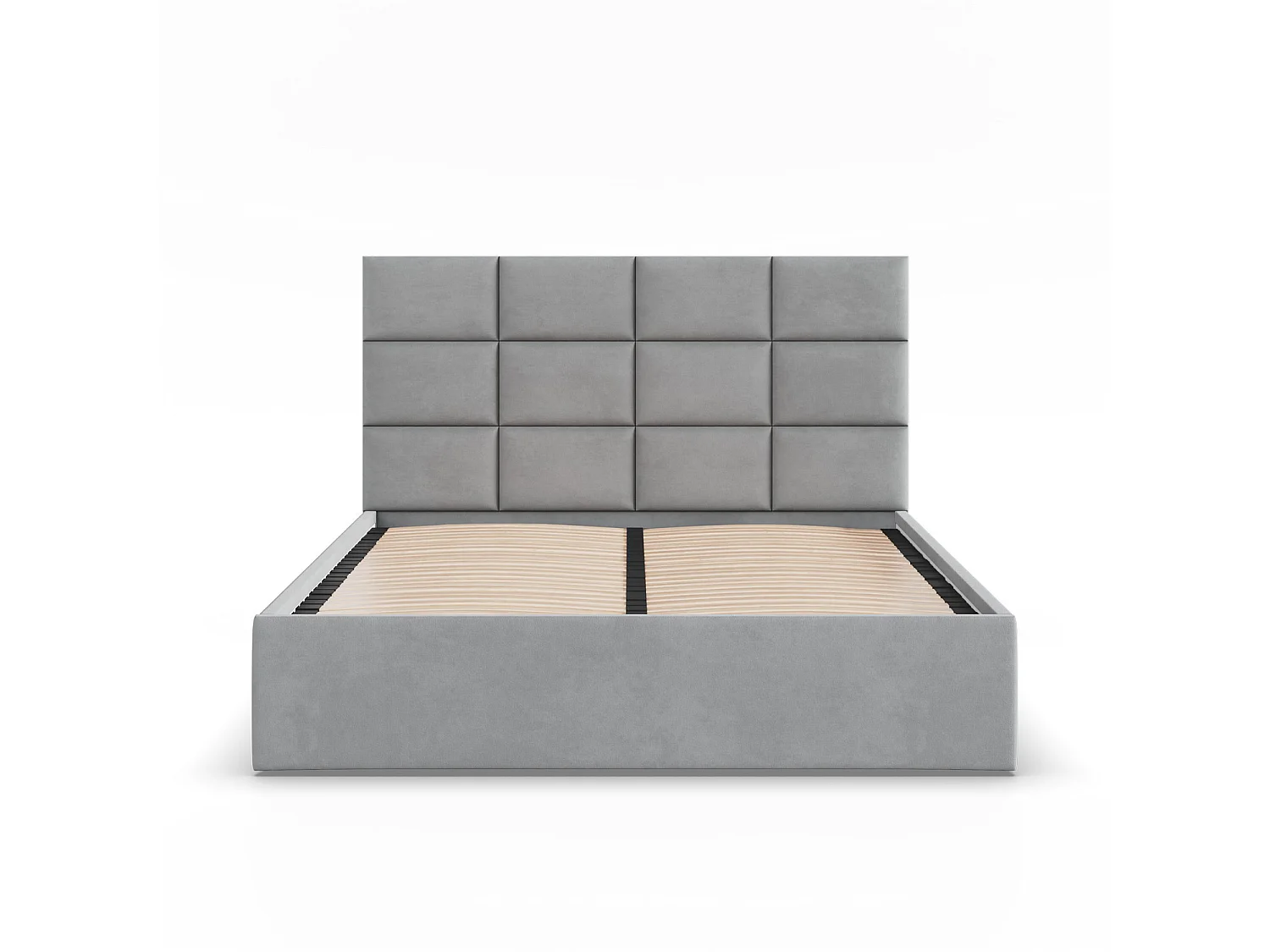 Łóżko tapicerowane z zagłówkiem 180x200 cm, szare