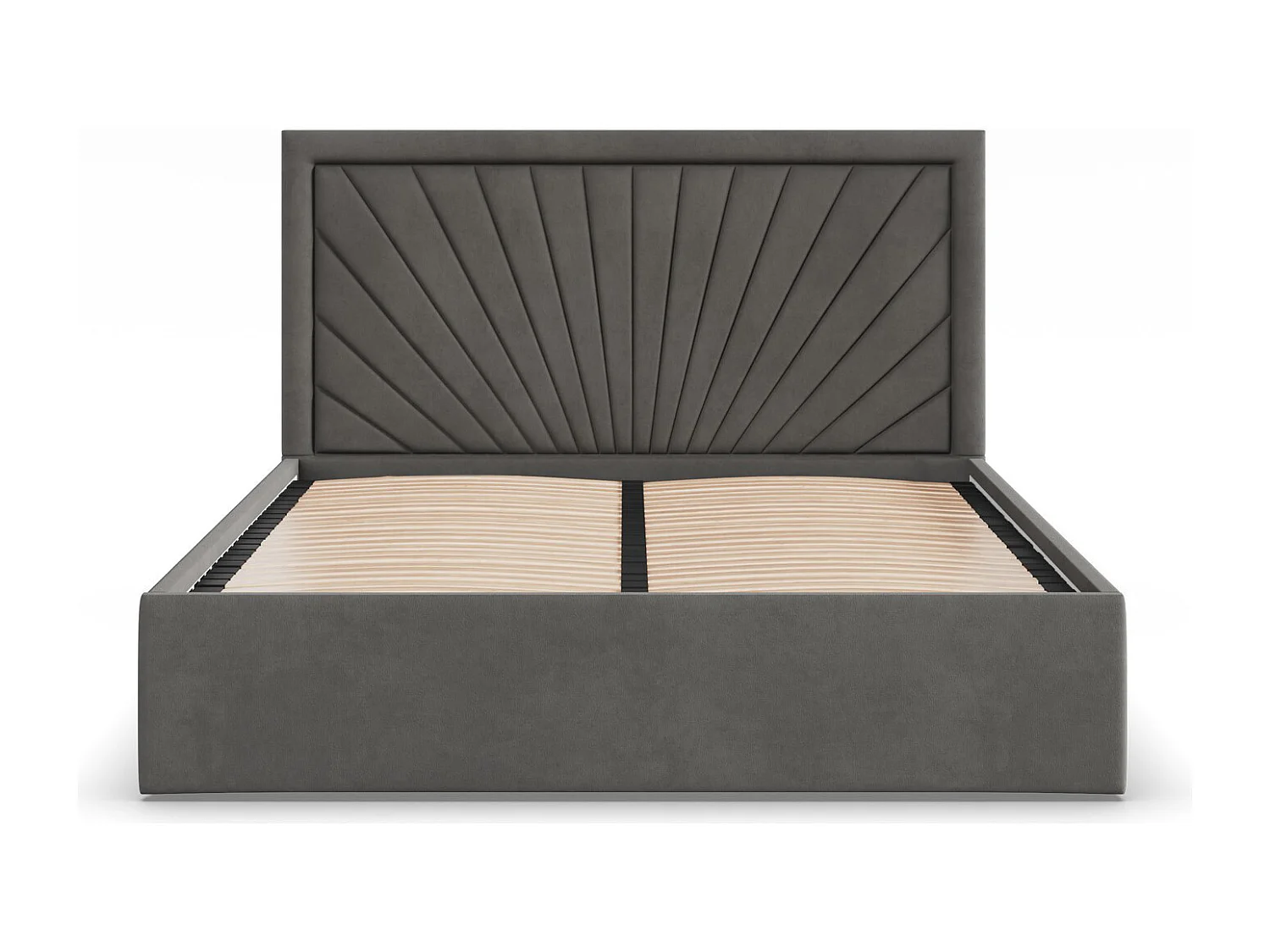 Łóżko tapicerowane z zagłówkiem 180x200 cm, szare