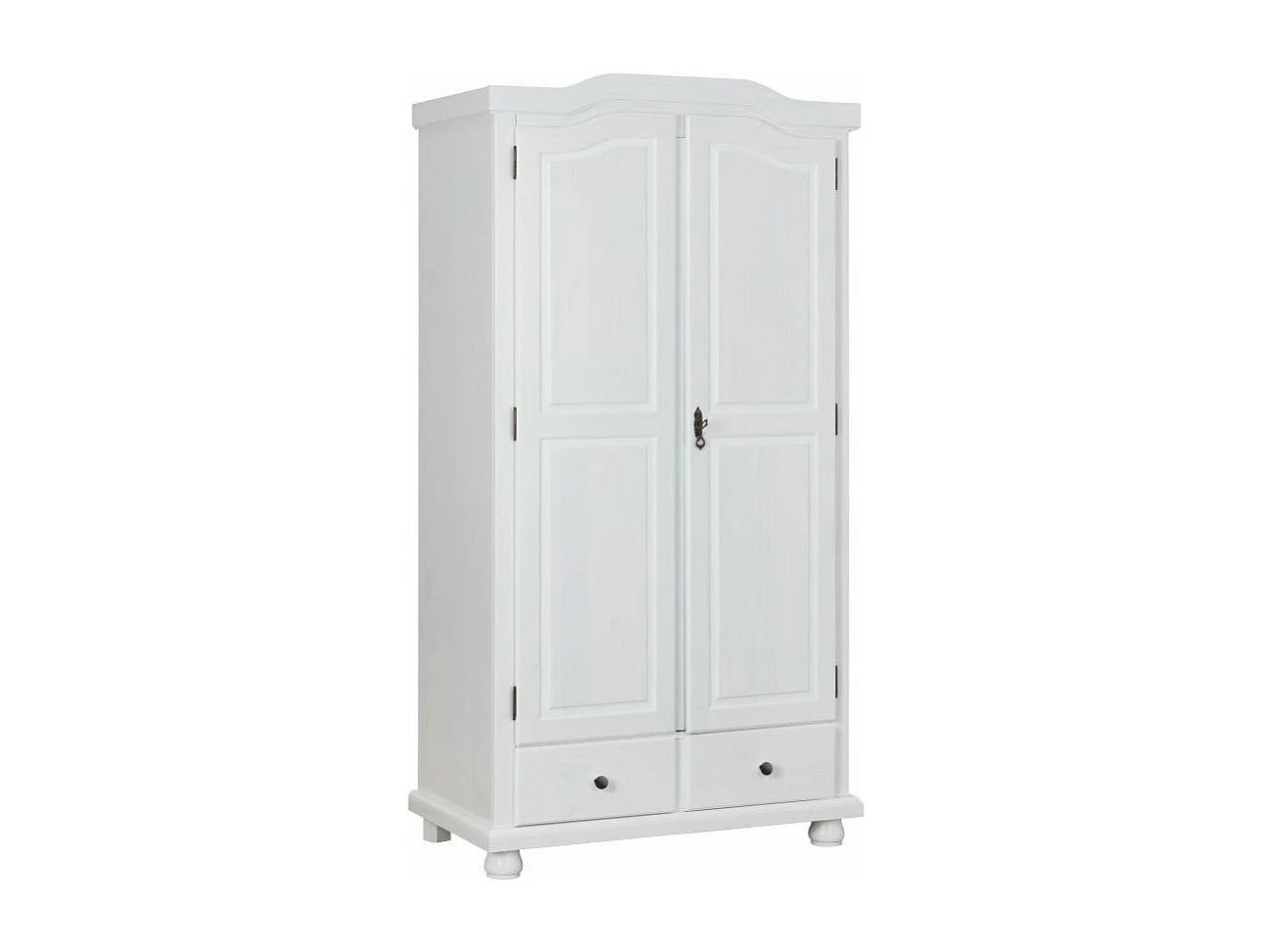 Armoire 2 Portes & 2 Tiroirs "Cama" 198cm Blanc
