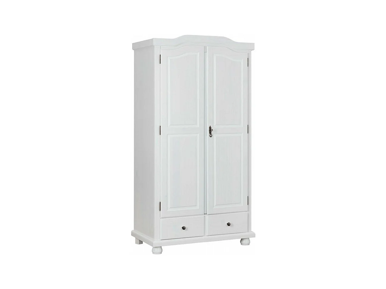 Armoire 2 Portes & 2 Tiroirs "Cama" 198cm Blanc