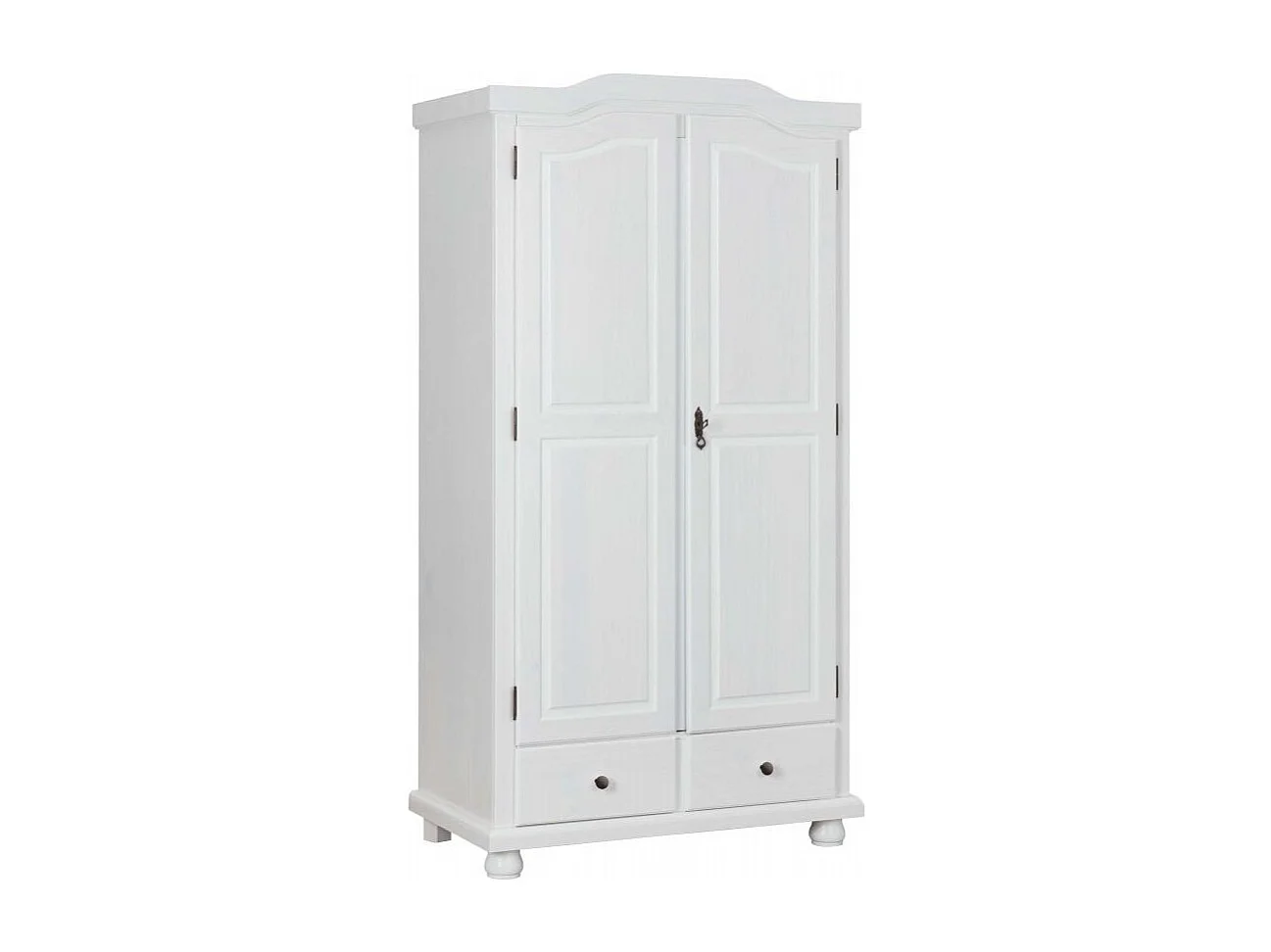 Armoire 2 Portes & 2 Tiroirs "Cama" 198cm Blanc