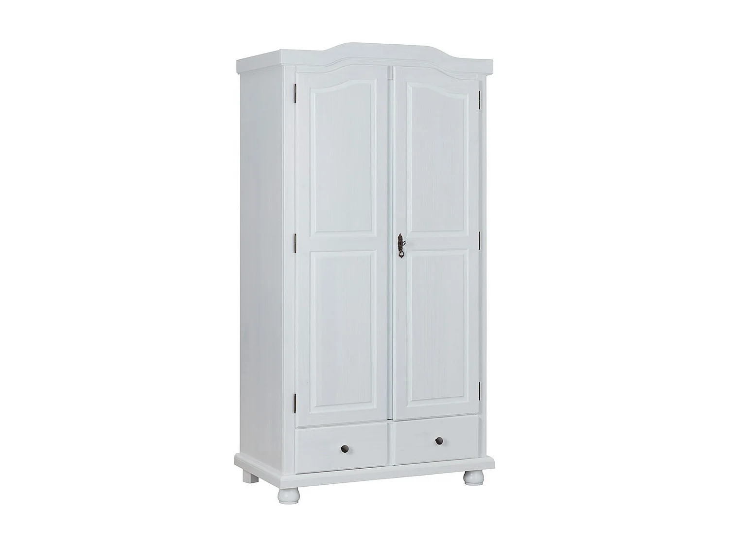Armoire 2 Portes & 2 Tiroirs "Cama" 198cm Blanc