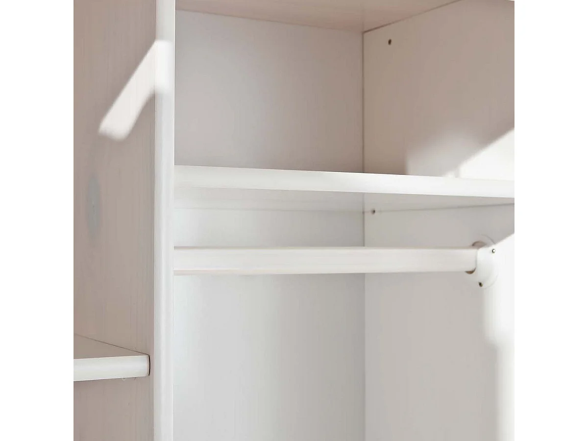 Armoire 2 Portes & 2 Tiroirs "Cama" 198cm Blanc