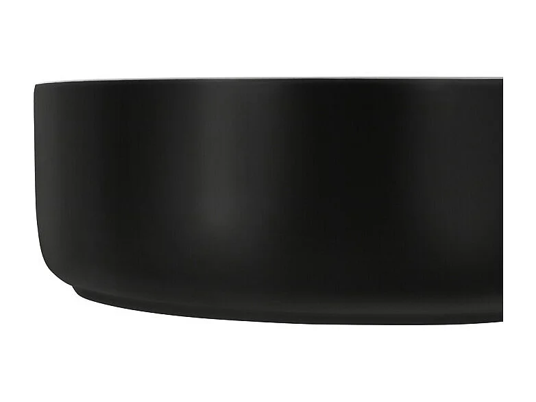 Vasque à poser en céramique - Blanc et noir - D 36 x H 13 cm