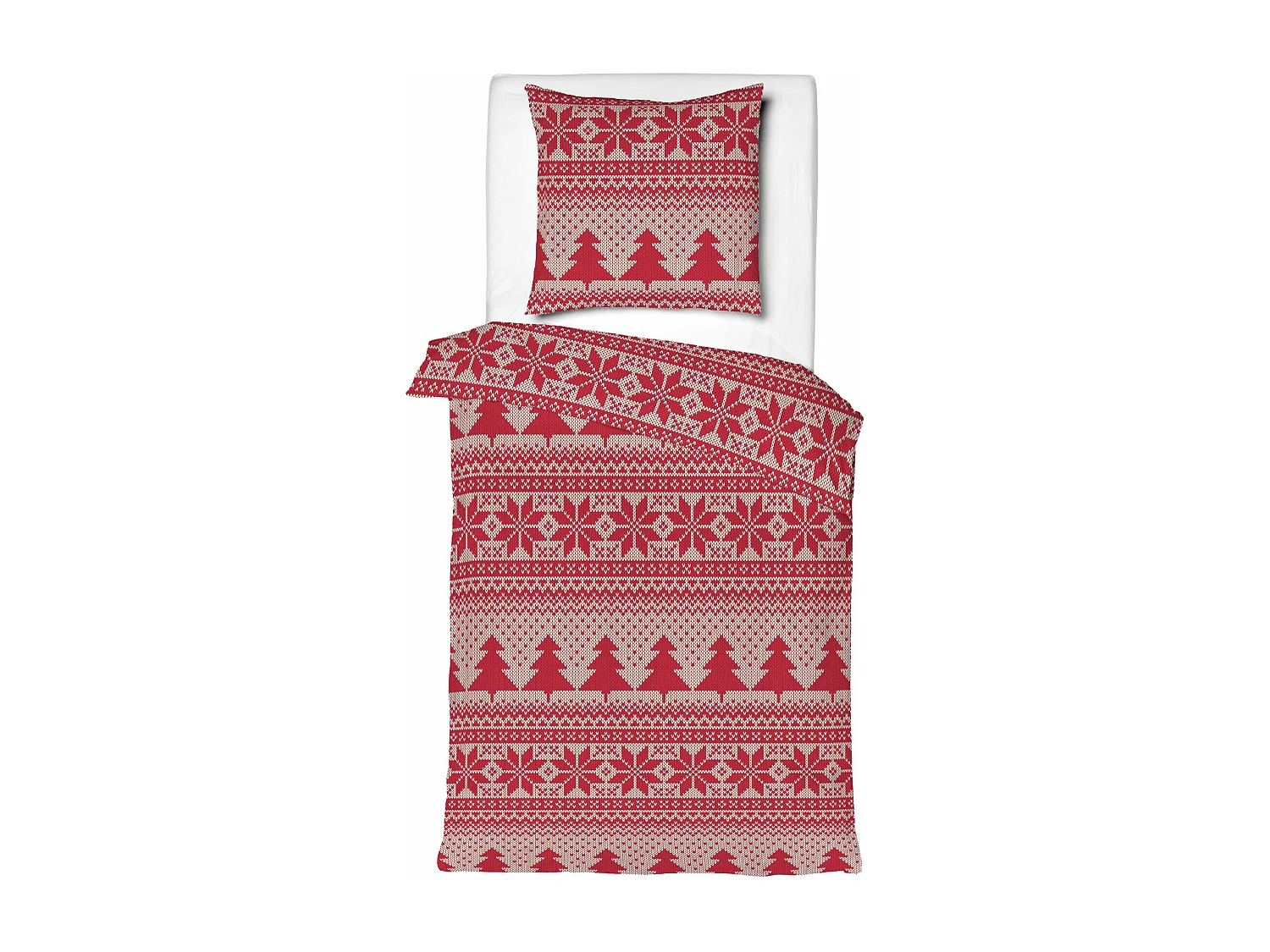 Parure de lit flanelle pin 200x200 cm