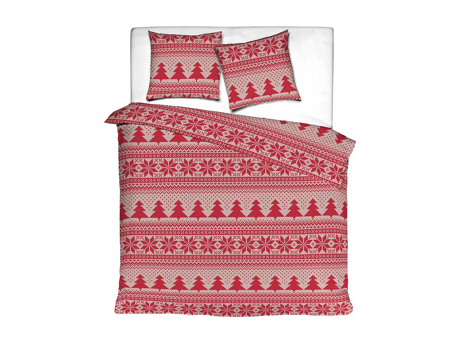 Parure de lit flanelle pin 140x200 cm