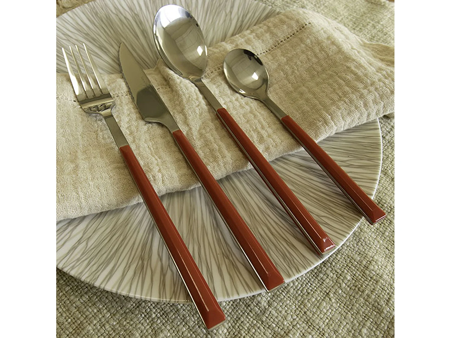 Novastyl - Lot 6 Cuilleres De Table Colorama 21.5cm En Acier Inoxydable Magenta