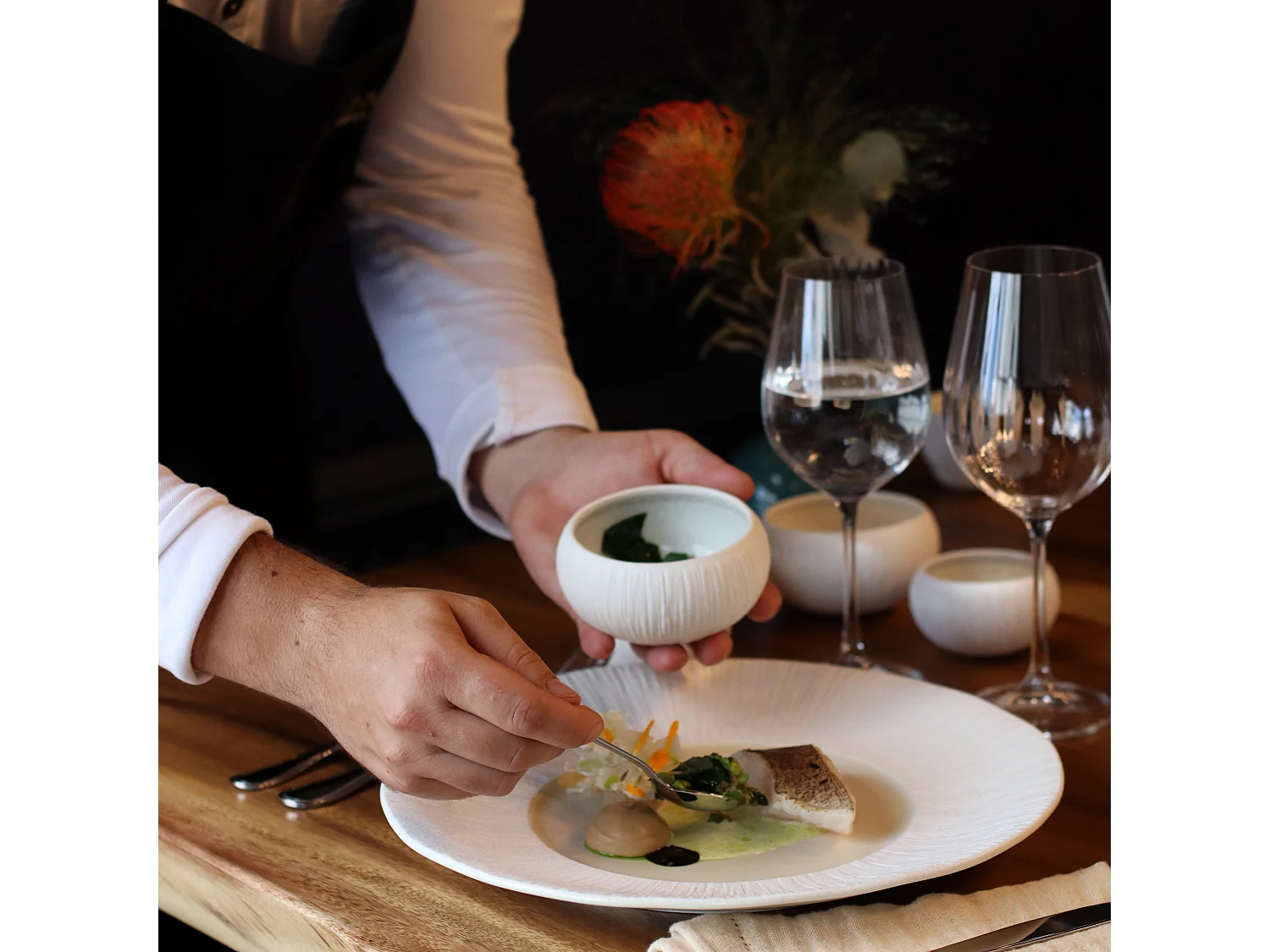 Ogo Living - Lot 6 Bols Urus 10cm En Porcelaine Bleu Et Blanc