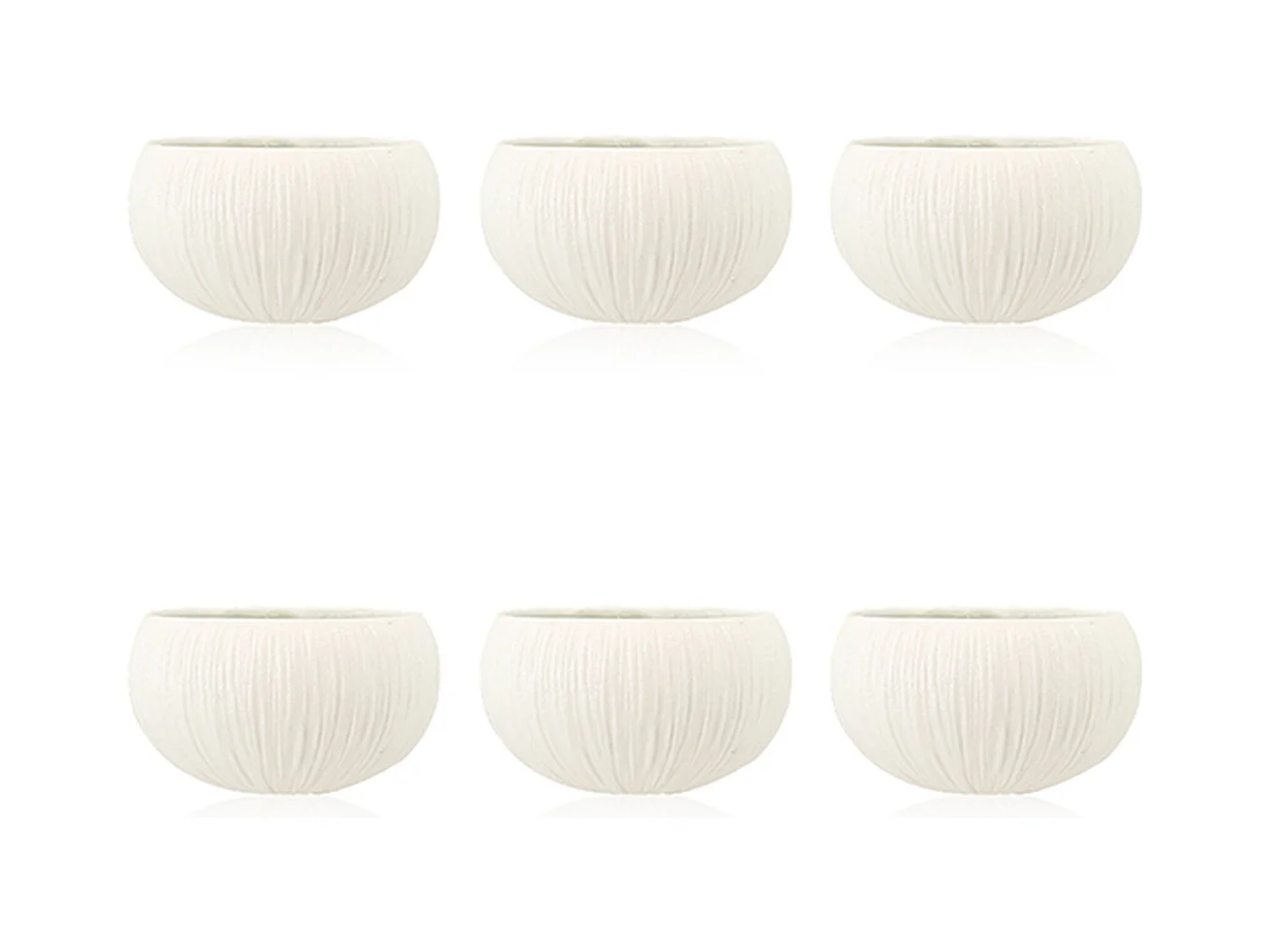 Ogo Living - Lot 6 Bols Urus 10cm En Porcelaine Bleu Et Blanc