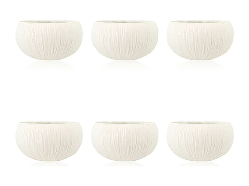 Ogo Living - Lot 6 Bols Urus 10cm En Porcelaine Bleu Et Blanc