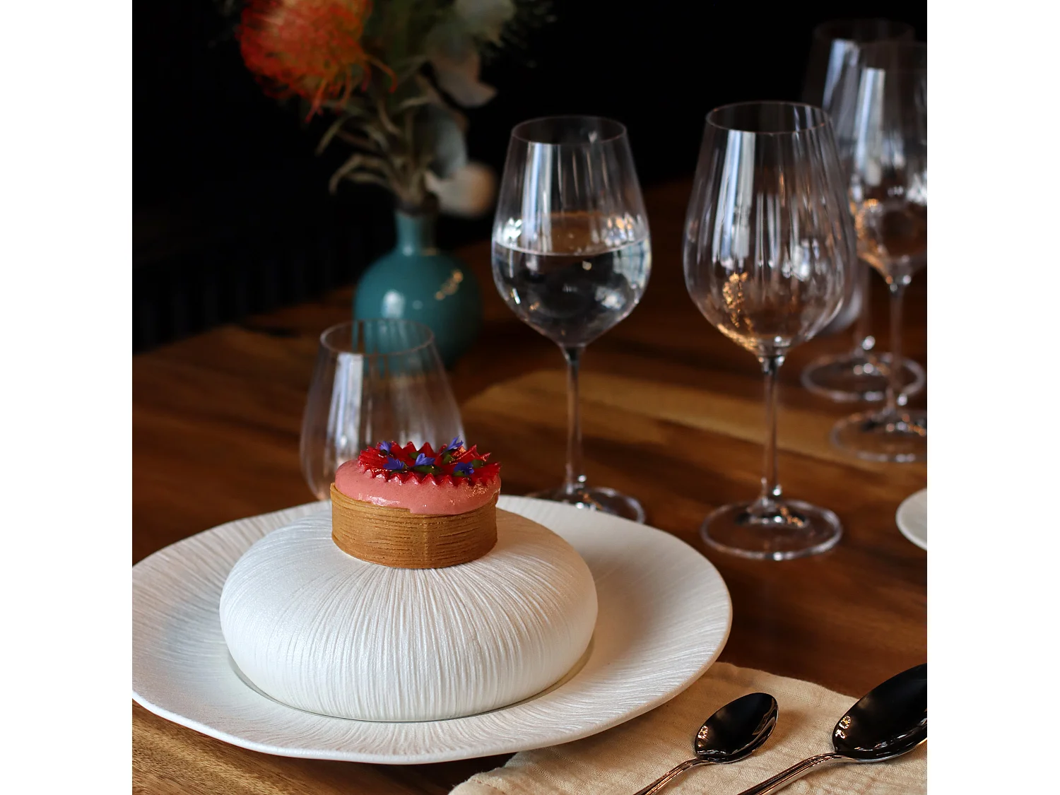 Ogo Living - Lot 6 Bols Urus 18cm En Porcelaine Bleu Et Blanc