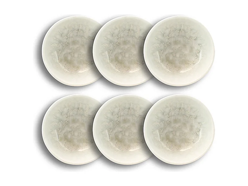 Ogo Living - Lot De 6 Bols Urus 8cm En Porcelaine Bleu Et Blanc Forme Classique