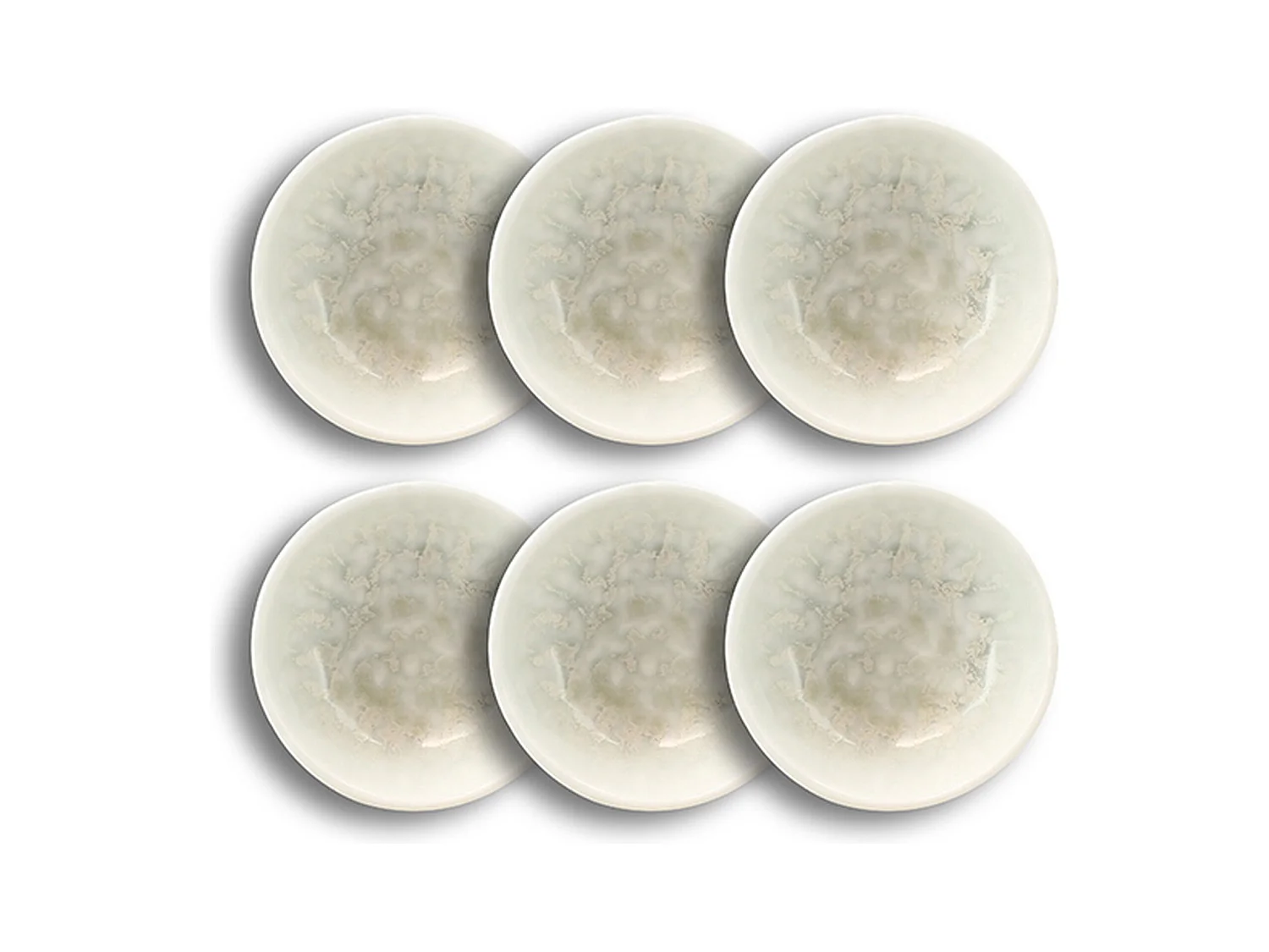 Ogo Living - Lot De 6 Bols Urus 8cm En Porcelaine Bleu Et Blanc Forme Classique